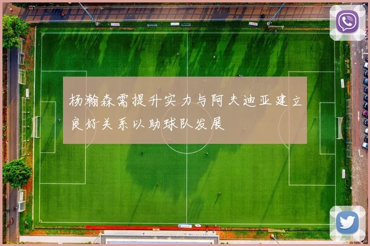 杨瀚森需提升实力与阿夫迪亚建立良好关系以助球队发展