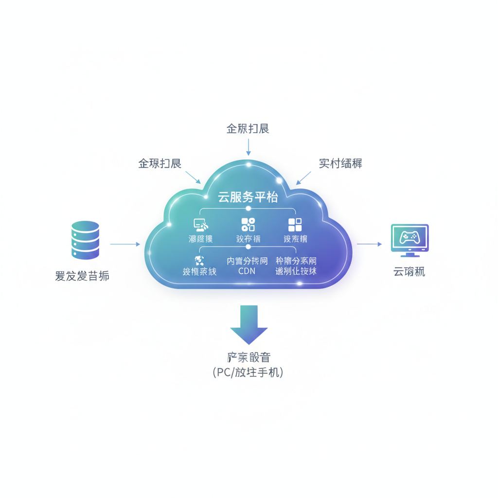现代游戏的云端架构示意图